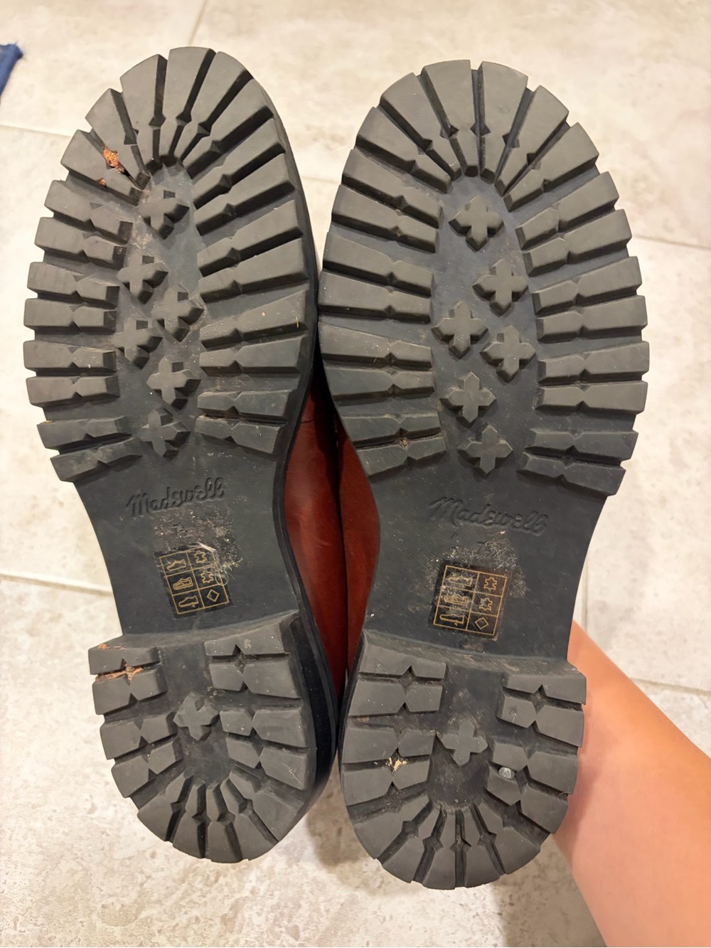 Madewell Burgundy Leather Lug Sole Penny Loafers - Picture 8 of 8